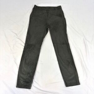 Free People Vegan Suede Leggings Black Indie Sleaze Moto Skinny Pants Small
